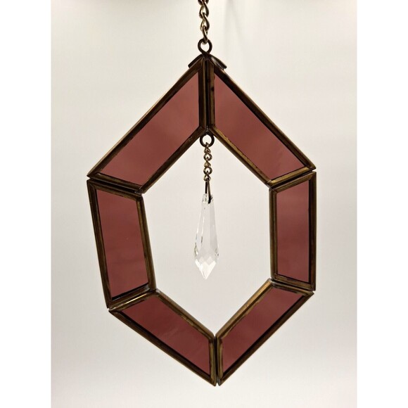 Via Vermont Amethyst Octagon Shape Suncatcher With Swarovski Crystal Prism - Picture 5 of 8